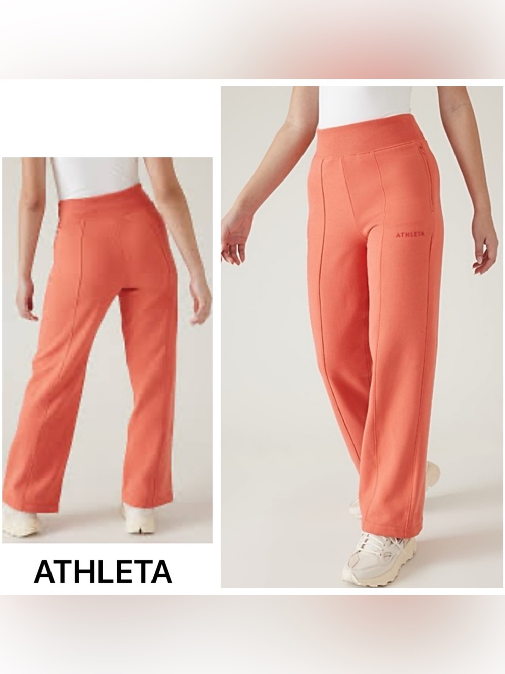 🎇🧨HUGE SALE🧨🎇 NwT’s-$120 ATHLETA Logo Retro-Plush Soft Straight Leg Pants Large